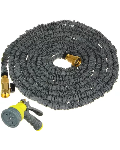 INBLOOM Шланг для полива растягивающийся, 22м, 8 реж., ТПЭ, полиэстер, алюминий, пластик