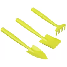 INBLOOM Набор садовых инструментов, 3шт (грабельки-1шт, лопатка-2шт), металл