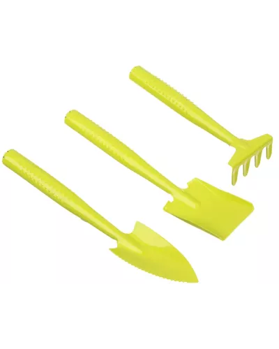 INBLOOM Набор садовых инструментов, 3шт (грабельки-1шт, лопатка-2шт), металл