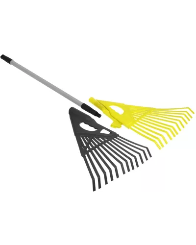 INBLOOM PROF+ Грабли телескопические 2 в 1, 24 зубьев, 53х46см, рукоять 70-120см, металл, PP