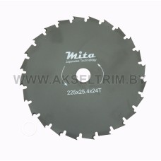 Металлический нож Mita для бензотриммера долотообразные зубья 225*20*24 Т
