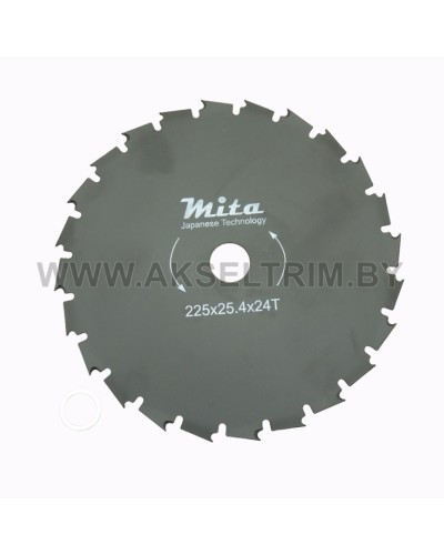 Металлический нож Mita для бензотриммера долотообразные зубья 225*20*24 Т