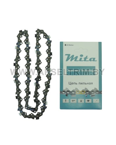 Цепь Mita 3/8″ 1,3 мм 26 зубов, 35см квадратный зуб двойной выброс