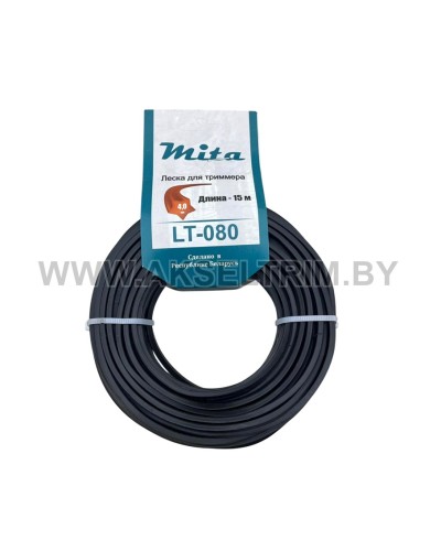 Леска для триммера MITA сечение звезда диаметр 4,0 катушка 15м