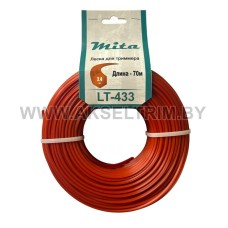 Леска для триммера MITA сечение шестигранник диаметр 2,4 бобина 70 м