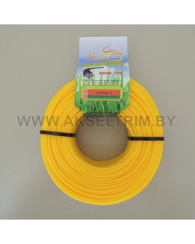 Леска для триммера MITA сечение звезда диаметр 2,7 бобина 70 м