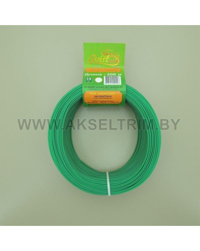 Леска для триммера сечение круг диаметр 2,0 бобина 200м., ЛТ-020200 SVIST