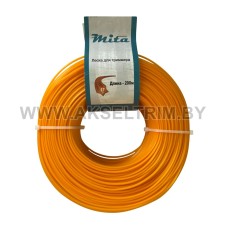 Леска для триммера MITA сечение звезда диаметр 2,7 бобина 200м