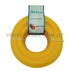 Леска для триммера MITA сечение квадрат диаметр 2,7 бобина 200м