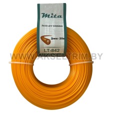 Леска для триммера MITA сечение круг диаметр 2,7 бобина 200м