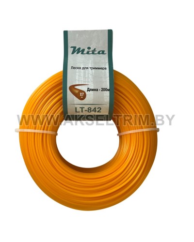 Леска для триммера MITA сечение круг диаметр 2,7 бобина 200м