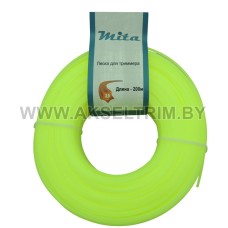 Леска для триммера MITA сечение звезда диаметр 3,0 бобина 200м