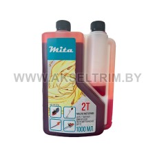 Масло моторное Mita для 2-тактных двигателей полусинтетическое API TC с дозатором 1л