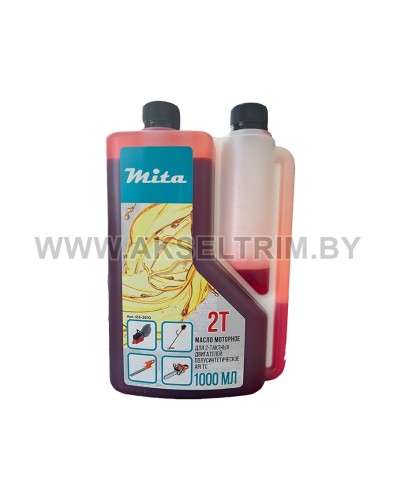 Масло моторное Mita для 2-тактных двигателей полусинтетическое API TC с дозатором 1л