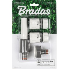 Комплект фитингов из 4-х элементов для шланга 1/2″ или 5/8″ White Line, блистер