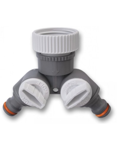 Тройник с двумя кранами