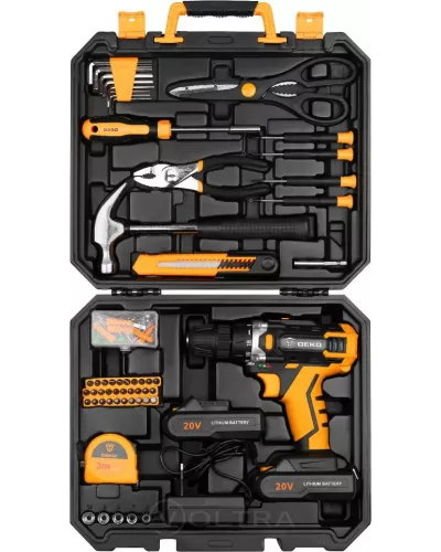 Дрель-шуруповерт аккумуляторная Deko DKCD20FU-Li SET 104 (063-4178)