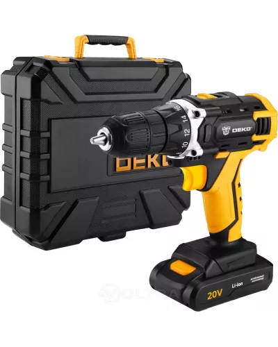 Дрель-шуруповерт аккумуляторная Deko DKCD20FU-Li SET 104 (063-4178)
