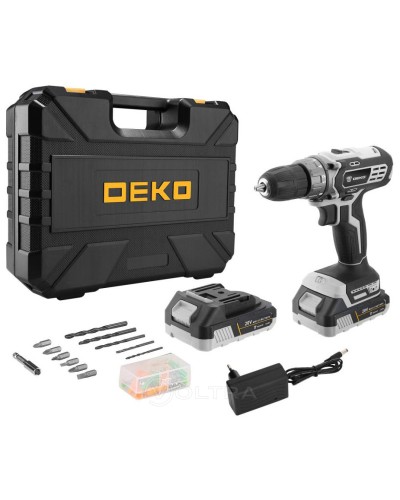 Дрель-шуруповерт аккумуляторная Deko DKCD20 Black Edition SET 3 (063-4050)