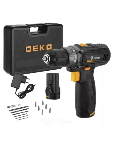 Дрель-шуруповерт аккумуляторная Deko GCD12DU3 SET6 (063-4007)