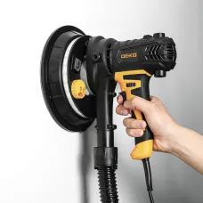 Шлифмашина эксцентриковая сетевая DEKO DKG900, 180 мм, 900 Вт, для стен и потолков, с LED подсветкой, 063-2207, 6974129103147