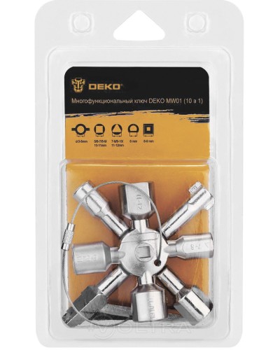  Ключ многофункциональный Deko MW01 10в1 (065-0582)