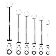 Ключи комбинированные трещоточные шарнирные 8-17мм Deko RW02 SET 6 (065-0550)