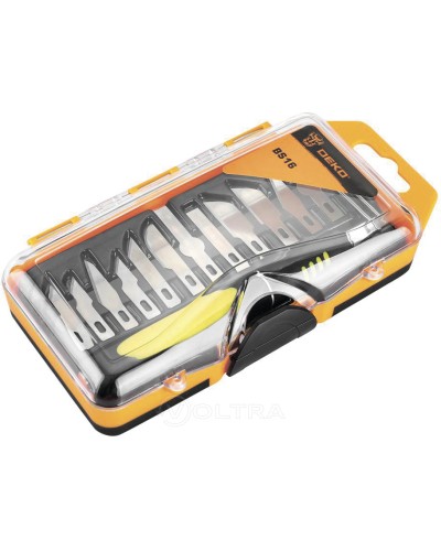 Набор ножей для точных работ Deko BS16 SET16 (065-0722)