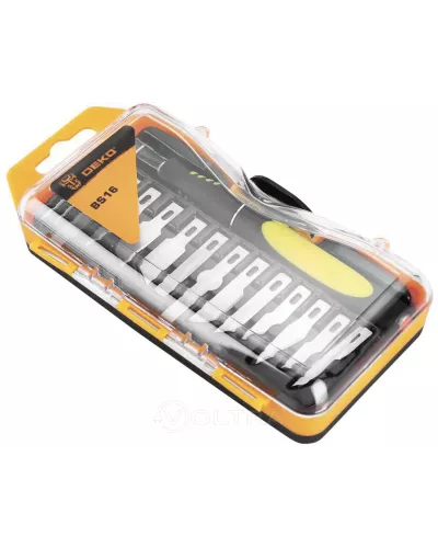  Набор ножей для точных работ Deko BS16 SET16 (065-0722)