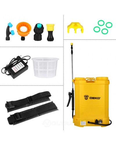 Опрыскиватель ранцевый аккумуляторный 16л Deko DKSP10 (065-0942)