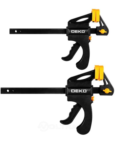  Струбцина быстрозажимная 160мм Deko CL160-2 (2шт.) (065-0613)