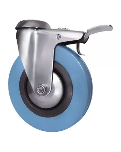 Аппаратное поворотное колесо под болт с тормозом SChgb 55