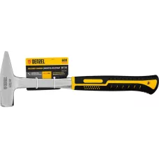 Молоток слесарный DENZEL 600 г, цельнометаллический, двухкомпонентная рукоятка