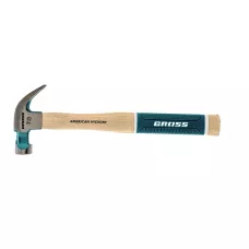 Молоток-гвоздодер, 200 г, угол 45, магнит, American hickory GROSS 10414