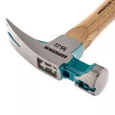 Молоток-гвоздодер, 450 г, угол 45, магнит, American hickory GROSS 10415