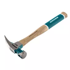 Молоток-гвоздодер, 450 г, угол 45, магнит, American hickory GROSS 10415