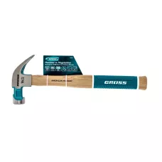 Молоток-гвоздодер, 450 г, угол 45, магнит, American hickory GROSS 10415