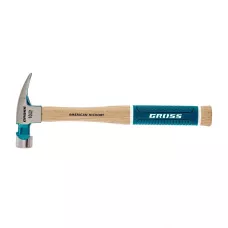 Молоток-гвоздодер, 280 г, угол 75, магнит, American hickory GROSS 10417