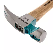 Молоток-гвоздодер, 280 г, угол 75, магнит, American hickory GROSS 10417