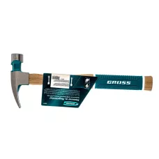 Молоток-гвоздодер, 280 г, угол 75, магнит, American hickory GROSS 10417
