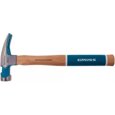 Молоток-гвоздодер, 560 г, угол 75, магнит, American hickory GROSS 10419