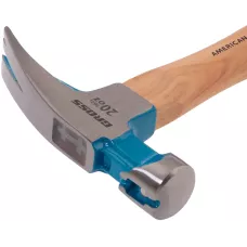 Молоток-гвоздодер, 560 г, угол 75, магнит, American hickory GROSS 10419