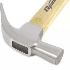 Молоток-гвоздодер, 450 г, боек 27 мм, деревянная рукоятка SPARTA 104205