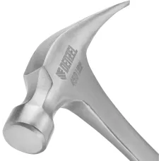 Молоток-гвоздодер DENZEL 450 г, цельнометаллический, двухкомпонентная рукоятка