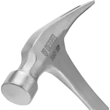 Молоток-гвоздодер DENZEL 560 г, цельнометаллический, двухкомпонентная рукоятка