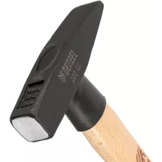 Молоток слесарный DENZEL 200 г, кованый квадратный боек, буковая рукоятка