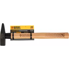 Молоток слесарный DENZEL 200 г, кованый квадратный боек, буковая рукоятка