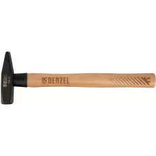 Молоток слесарный DENZEL 300 г, кованый квадратный боек, буковая рукоятка