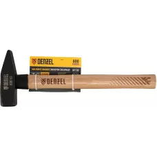 Молоток слесарный DENZEL 800 г, кованый квадратный боек, буковая рукоятка
