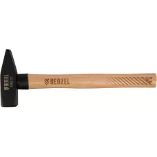 Молоток слесарный DENZEL 1000 г, кованый квадратный боек, буковая рукоятка